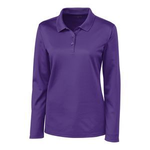 NWT Clique Royal Purple Spin Eco Performance Jersey Long Sleeve Womens Polo